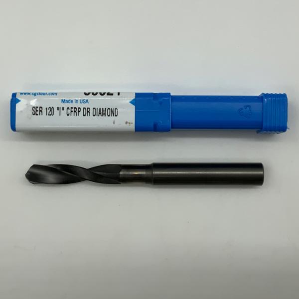 SGS Solid Carbide 2 Flute Diamond Coated Drill .2756 (7.0mm) Cutting Dia X 1.1 Flute Length