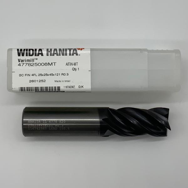 Widia Solid Carbide 4 Flute Endmill .9843 (25mm) Cutting Dia X 1.85 Flute Length With .012” Corner Radius VariMill