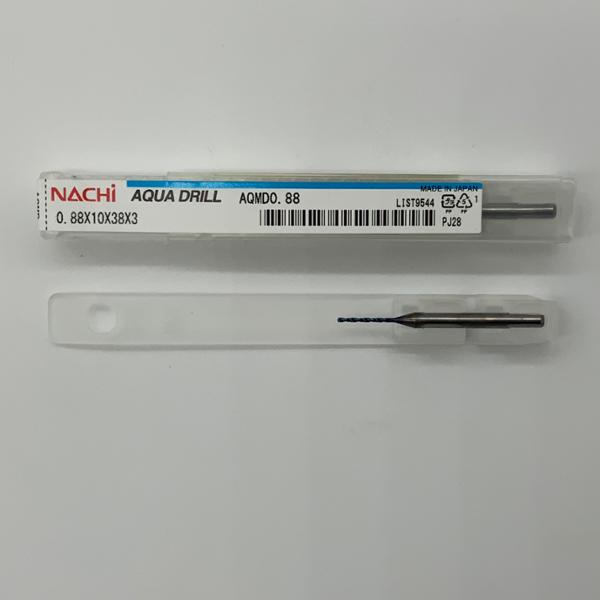 Nachi Solid Carbide 2 Flute Drill .0346 (.88mm) Cutting Dia X .39 Flute Length