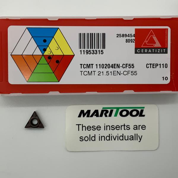 Ceratizit TCMT110204EN CF55 CTEP110 ( TCMT21.51EN CF55 )