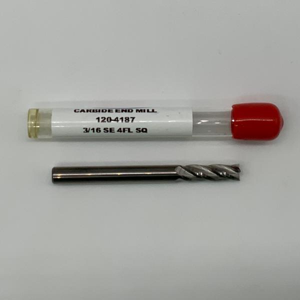 OSG Solid Carbide 4 Flute Endmill .1875 (3/16”) Cutting Dia X .63 Flute Length