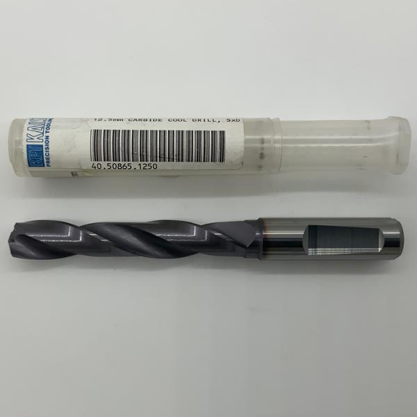 Sphinx Solid Carbide 2 Flute Drill .4921 (12.5mm) Cutting Dia X 2.7 Flute Length Coolant Thru
