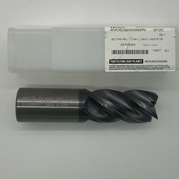 Widia Solid Carbide 4 Flute Endmill 1.250 (1.1/4”) Cutting Dia X 2.25 Flute Length With .03” Corner Radius