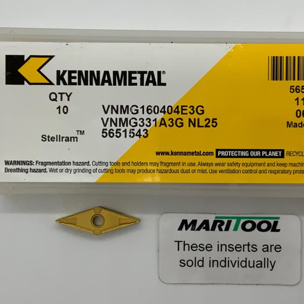 Kennametal VNMG160404E3G NL25 ( VNMG331A3G )