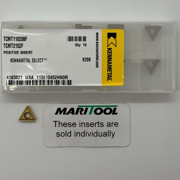 Kennametal TCMT110208F K20K ( TCMT2152F )