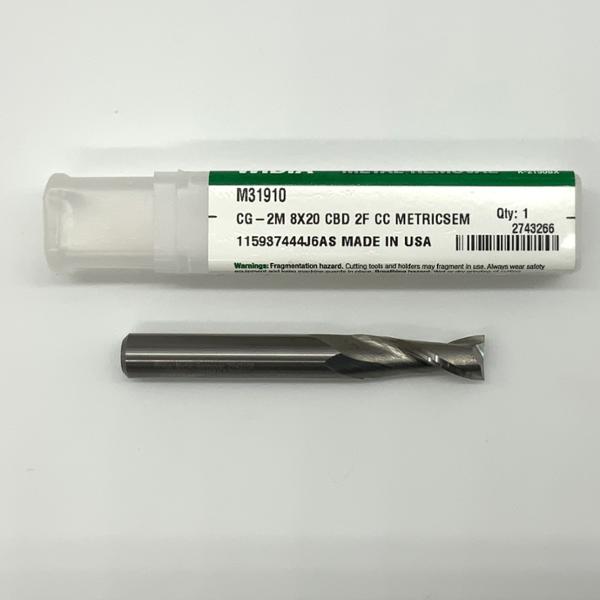 Widia Solid Carbide 2 Flute Endmill .3150 (8mm) Cutting Dia X .79 Flute Length