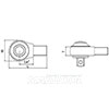 Interchangeable Torque Head 3/8 Inch Ratchet With 14 x 18 Drive