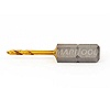 HSS Tin Coated Stub Length Drill .0394 dia (1mm) Hex Shank