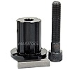 1.0 Coolant Thru Keyed Slitting Saw Arbor Cap 1.6 Long with Screw and Key