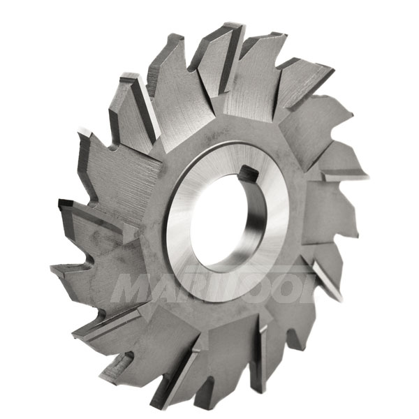 KEO Milling 84152 Staggered Tooth Milling Cutter,S Style 3-1/2 Cutting Diameter 3/4 Width HSS Standard Cut 18 Teeth TiAlN Coating 1 Arbor Hole 